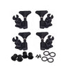 Black 2R2L Bass Guitar Machine Heads Guitar Tuning Pegs Open Gear