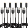 For iPhone Charger 5 Pack  1m  USB Cable 8 Pin Spring protection Data Cable