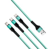 ICE-BINGO  3 in 1 Micro USB + 8 Pin + Type-C  Charging Cable - 1.2M