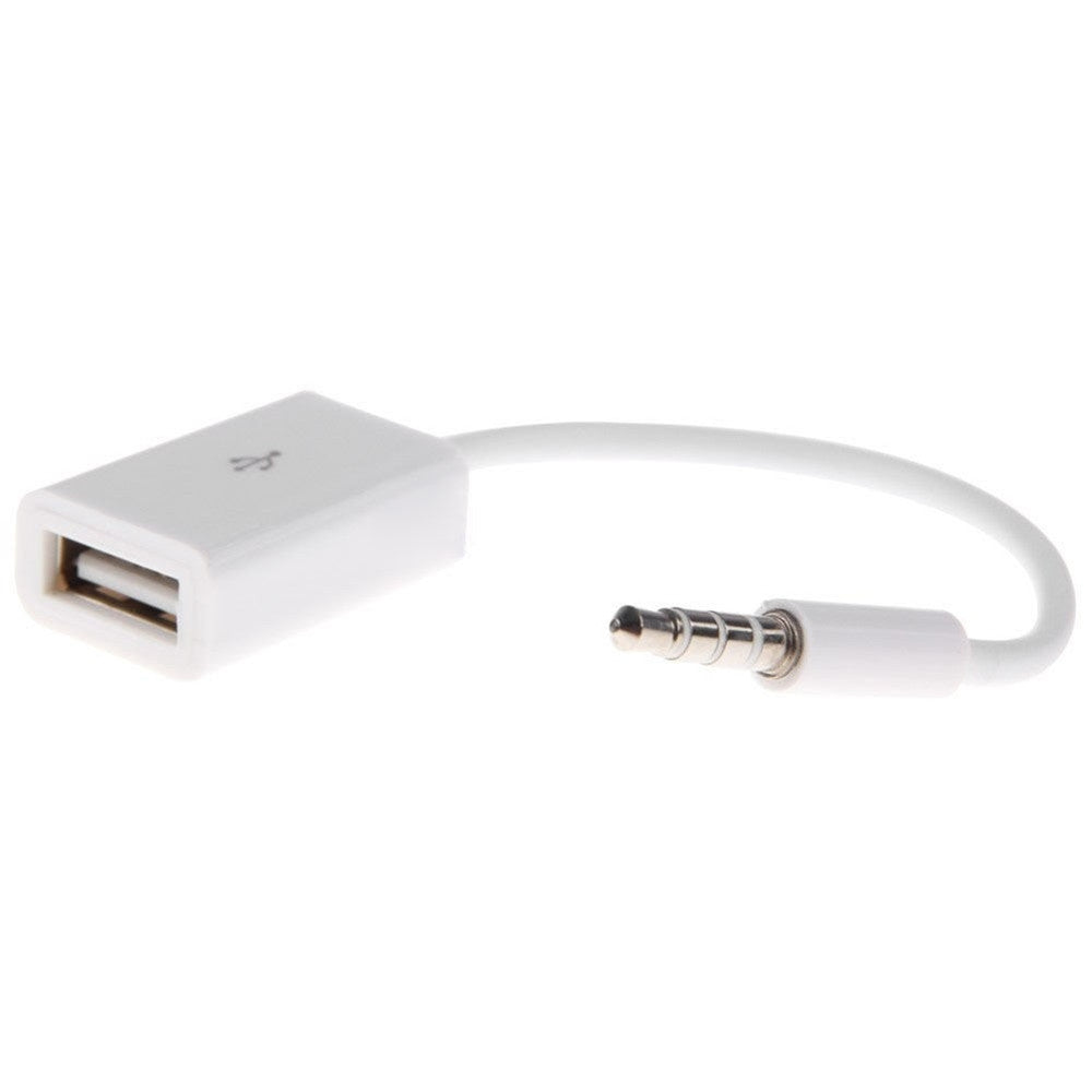 3.5mm AUX Audio Plug USB 2.0 Converter Cable Cord Car MP3