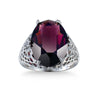 Stylish Simple Hollowed-out Purple Opal Ring