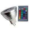 SUPli MR16 3W RGB LED Light Bulb Lamp Spotlight RGB 16 Color Change with 24Keys Remote Controller AC / DC 12V