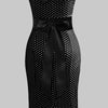Sexy Neck Wrap Hip Dress Ribbon Dress