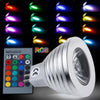 SUPli MR16 3W RGB LED Light Bulb Lamp Spotlight RGB 16 Color Change with 24Keys Remote Controller AC / DC 12V