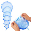Universal Silicone Suction Lid-bowl Pan Stretch Lids Silicone Pan Cook 6pcs