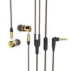 Metal Pluggable with Wheat In-ear Headphones