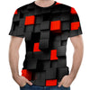 New Fashion Concave and Convex Lattice 3D Printed Men's Short Sleeve T-shirt