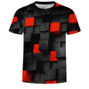 New Fashion Concave and Convex Lattice 3D Printed Men's Short Sleeve T-shirt