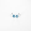 Crystal S925 Sterling Silver Lovely Flower Pop Earrings