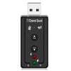 External USB Sound Card 7.1 CH Mic Audio Headset Microphone 3.5mm Jack Converter