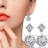 Silver Star-Studded Zircon Earrings Gift Ear Nails Ear Drops Jewelry