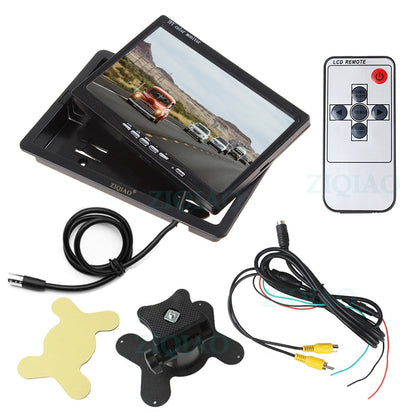 ZIQIAO 7 Inch Monitor Car 18 IR Light Camera Rear View Display System For Truck