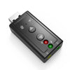 External USB Sound Card 7.1 CH Mic Audio Headset Microphone 3.5mm Jack Converter