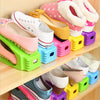 Integral Simple Plastic Double-layer Adjustable Shoe Rack