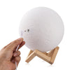 3D Printed Remote Control 16 Colors Moon Style Night Light