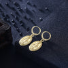 Fashion Versatile Earrings Round Head B Drop Earrings Buckle