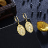 Fashion Versatile Earrings Round Head B Drop Earrings Buckle