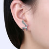 Christmas Deer Earrings Platinum Plated