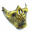 Skull Skeleton Paintball Half Face Protective Mask Guard Halloween Masquerade