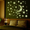 Luminous Stars Moon Wall Stickers Home Glow In The Dark Stars For Kids Baby Room