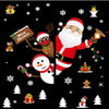 Doors and Windows Accessories Store Window Glass Christmas Scene Decorate Wall S