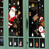 Doors and Windows Accessories Store Window Glass Christmas Scene Decorate Wall S