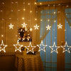 Twinkle 12 Stars LED Curtain String Window Curtain Lights for Christmas