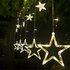 Twinkle 12 Stars LED Curtain String Window Curtain Lights for Christmas
