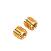 Mic Microphone Stand Clip Thread Screw Adaptor Gold 2PCS