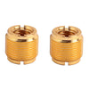 Mic Microphone Stand Clip Thread Screw Adaptor Gold 2PCS