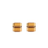 Mic Microphone Stand Clip Thread Screw Adaptor Gold 2PCS