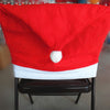 6PCS Removable Santa Red Hat Chair Covers Christmas Decorations