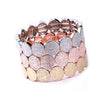 Tricolor Detachable Bracelet Alloy Bracelet Bracelet Sleeve Ring Electroplated W