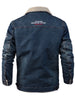 Men's Jacket Casual Winter Plus Velvet Thick Loose Lapel Denim