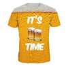 Beer Bubble 3D Digital Printing Short Sleeve T-shirt