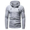 Drawstring Slimming Zip Fly Hoodie