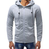 Drawstring Slimming Zip Fly Hoodie