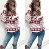Xmas Christmas Sweater Lady Winter Autumn Fashion Floral Snowflake/Elk Print