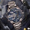 Brand Luxury Wristwatch Military Clock Sport Big Dial Stainless Steel Business Metal Watch Bracelets Men Relogio Masculi