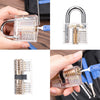 Locksmith Transparent Visible Practice Padlock Lock Training Skill Tool Set