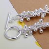 Classic Silver Plated Grape Link Bracelet