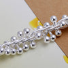 Classic Silver Plated Grape Link Bracelet
