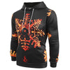 Snowflake Print Pocket Long Sleeve Hoodie