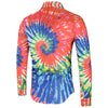 Tie Dye Hidden Button Long Sleeve Shirt