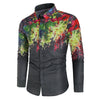 Splash Painting Print Long Sleeve Casual Shirt