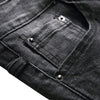 Ripped Hole Skull Patchwork Slimming Jeans
