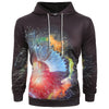Colorful Printed Pouch Pocket Pullover Hoodie