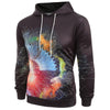 Colorful Printed Pouch Pocket Pullover Hoodie