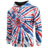 Contrast Color Swirl Tie Dye Print Hoodie