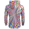 Colorful 3D Hearts Print Pullover Hoodie